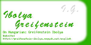 ibolya greifenstein business card